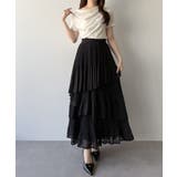 mipiarl  ランダムヘムプリーツティアードスカート | JUNOAH | 詳細画像11 