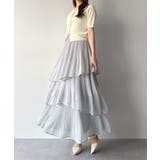 mipiarl  ランダムヘムプリーツティアードスカート | JUNOAH | 詳細画像14 