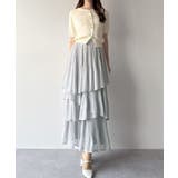 mipiarl  ランダムヘムプリーツティアードスカート | JUNOAH | 詳細画像16 