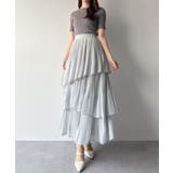 mipiarl  ランダムヘムプリーツティアードスカート | JUNOAH | 詳細画像18 