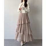 mipiarl  ランダムヘムプリーツティアードスカート | JUNOAH | 詳細画像23 