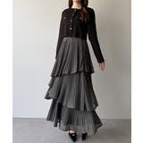 mipiarl  ランダムヘムプリーツティアードスカート | JUNOAH | 詳細画像26 