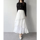 mipiarl  ランダムヘムプリーツティアードスカート | JUNOAH | 詳細画像5 