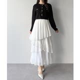 mipiarl  ランダムヘムプリーツティアードスカート | JUNOAH | 詳細画像6 