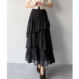 mipiarl  ランダムヘムプリーツティアードスカート | JUNOAH | 詳細画像7 