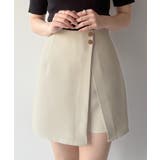 アイボリー | mipiarl  インナーパンツ付きハイウエストレイヤードミニスカート | JUNOAH