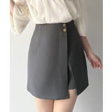 チャコール | mipiarl  インナーパンツ付きハイウエストレイヤードミニスカート | JUNOAH