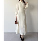 アイボリー | mipiarl  レースポロワンピース（ぺチワンピースセット） | JUNOAH