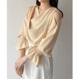 mipiarl  キャンディースリーブドレープブラウス | JUNOAH | 詳細画像10 