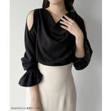 mipiarl  キャンディースリーブドレープブラウス | JUNOAH | 詳細画像2 