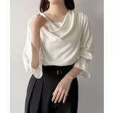 mipiarl  キャンディースリーブドレープブラウス | JUNOAH | 詳細画像5 