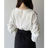 mipiarl  キャンディースリーブドレープブラウス | JUNOAH | 詳細画像7 