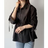 mipiarl  ドロストギャザースリーブシャツチュニック | JUNOAH | 詳細画像5 