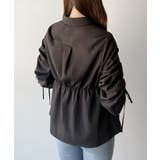 mipiarl  ドロストギャザースリーブシャツチュニック | JUNOAH | 詳細画像7 