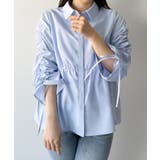 mipiarl  ドロストギャザースリーブシャツチュニック | JUNOAH | 詳細画像9 