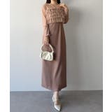 mipiarl  チュールフリルブラウス＋IラインキャミワンピースSET | JUNOAH | 詳細画像14 