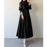 mipiarl  フリルカラーシアーブラウス＋フレアキャミワンピースＳＥＴ | JUNOAH | 詳細画像13 