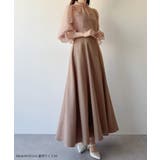 mipiarl  フリルカラーシアーブラウス＋フレアキャミワンピースＳＥＴ | JUNOAH | 詳細画像2 