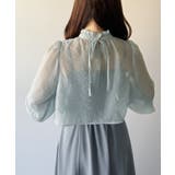 mipiarl  フリルカラーシアーブラウス＋フレアキャミワンピースＳＥＴ | JUNOAH | 詳細画像9 