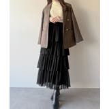 mipiarl  ボリュームチュールティアードスカート | JUNOAH | 詳細画像4 