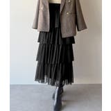 mipiarl  ボリュームチュールティアードスカート | JUNOAH | 詳細画像6 