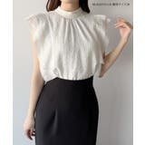 mipiarl ラッフルジャガードノースリブラウス | JUNOAH | 詳細画像2