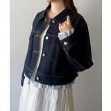 mipiarl  ヘムフリルデニムジャケット | JUNOAH | 詳細画像4 