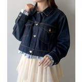 mipiarl  ヘムフリルデニムジャケット | JUNOAH | 詳細画像7 