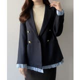 mipiarl  ヘムフリルレーヤードジャケット | JUNOAH | 詳細画像8 