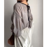 シャーリングキャンディースリープシアーブラウス | JUNOAH | 詳細画像15 