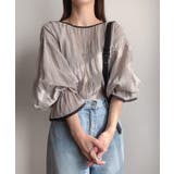 シャーリングキャンディースリープシアーブラウス | JUNOAH | 詳細画像16 