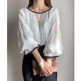 シャーリングキャンディースリープシアーブラウス | JUNOAH | 詳細画像5 