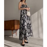 フラワー柄シアージャガードバックリボンワンピース | JUNOAH | 詳細画像13 