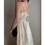 アイボリー | フラワー柄シアージャガードバックリボンワンピース | JUNOAH