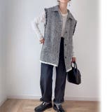 オーバーシルエットツイードベスト | JUNOAH | 詳細画像10 