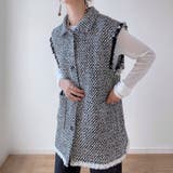 オーバーシルエットツイードベスト | JUNOAH | 詳細画像9 