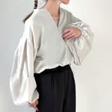 ハーフジップブラウス | JUNOAH | 詳細画像10 