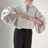 ライトグレー | ハーフジップブラウス | JUNOAH