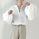 ハーフジップブラウス | JUNOAH | 詳細画像3 