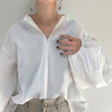 ハーフジップブラウス | JUNOAH | 詳細画像4 