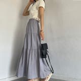 グレー | ティアードマキシスカート | JUNOAH