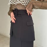 【取り外し可能】ラップベルトIラインスカート | JUNOAH | 詳細画像4