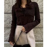 リボンビスチェリブニット | JUNOAH | 詳細画像1