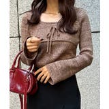 リボンビスチェリブニット | JUNOAH | 詳細画像9