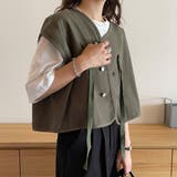 ドロップショルダーリボンショートべスト | JUNOAH | 詳細画像11