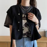 ブラック | ドロップショルダーリボンショートべスト | JUNOAH