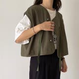 ドロップショルダーリボンショートべスト | JUNOAH | 詳細画像9