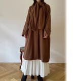 マフラー付きノーカラーコート | JUNOAH | 詳細画像10