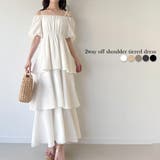 2wayオフショルティアードワンピース | JUNOAH | 詳細画像1 