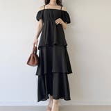 2wayオフショルティアードワンピース | JUNOAH | 詳細画像3 